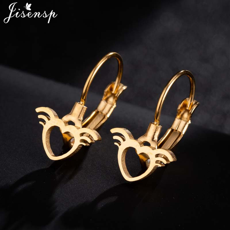 【Happy LifeStore】Elegant Stainless Steel Butterfly Stud Earrings for Wo Girls Cute Animal Kids Jewelry aretes de muje