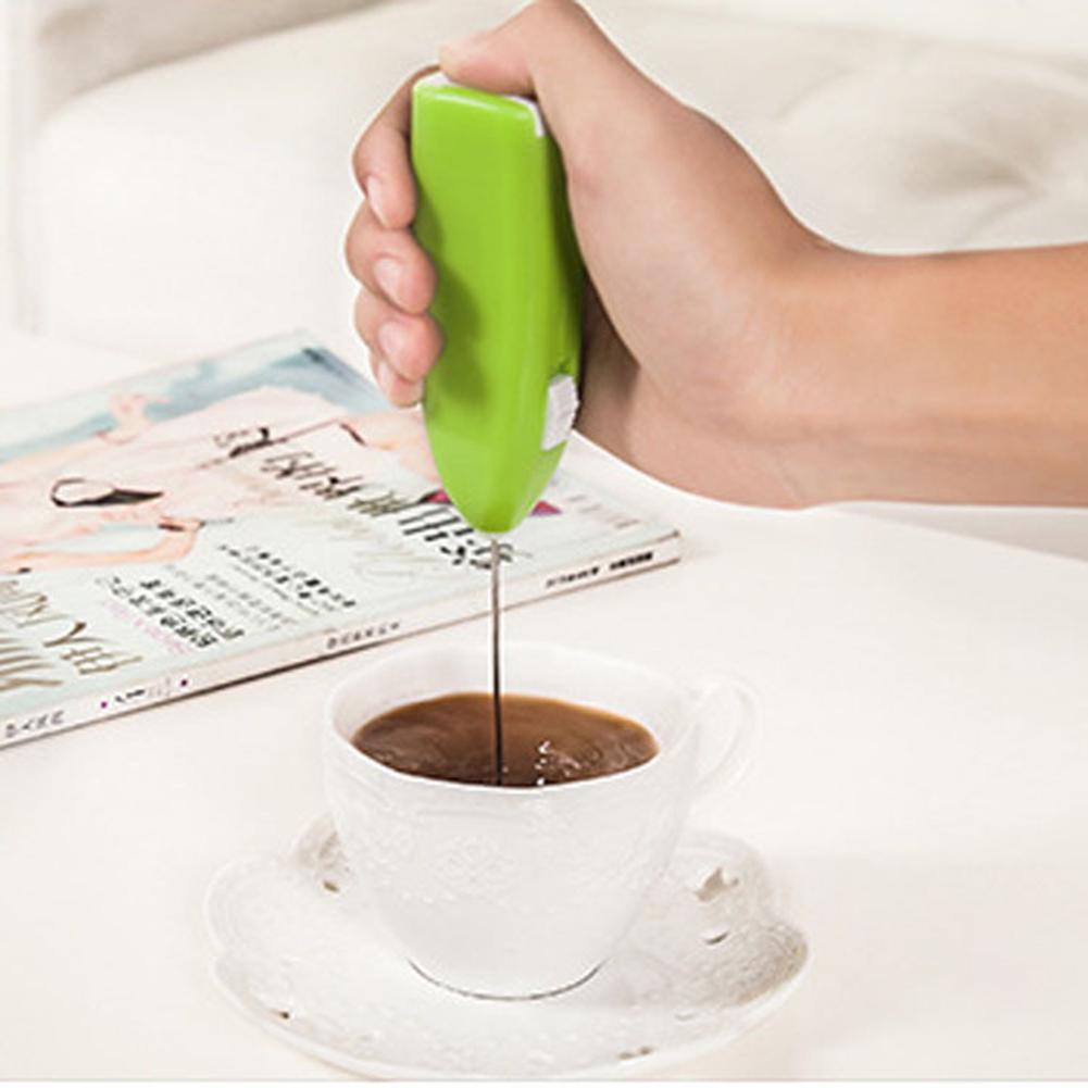 Mini Drinks Milk Frother Foamer Whisk Mixer Stirrer Egg Beater Electric Handle Coffee Whisk Mixer Milk Stirrer