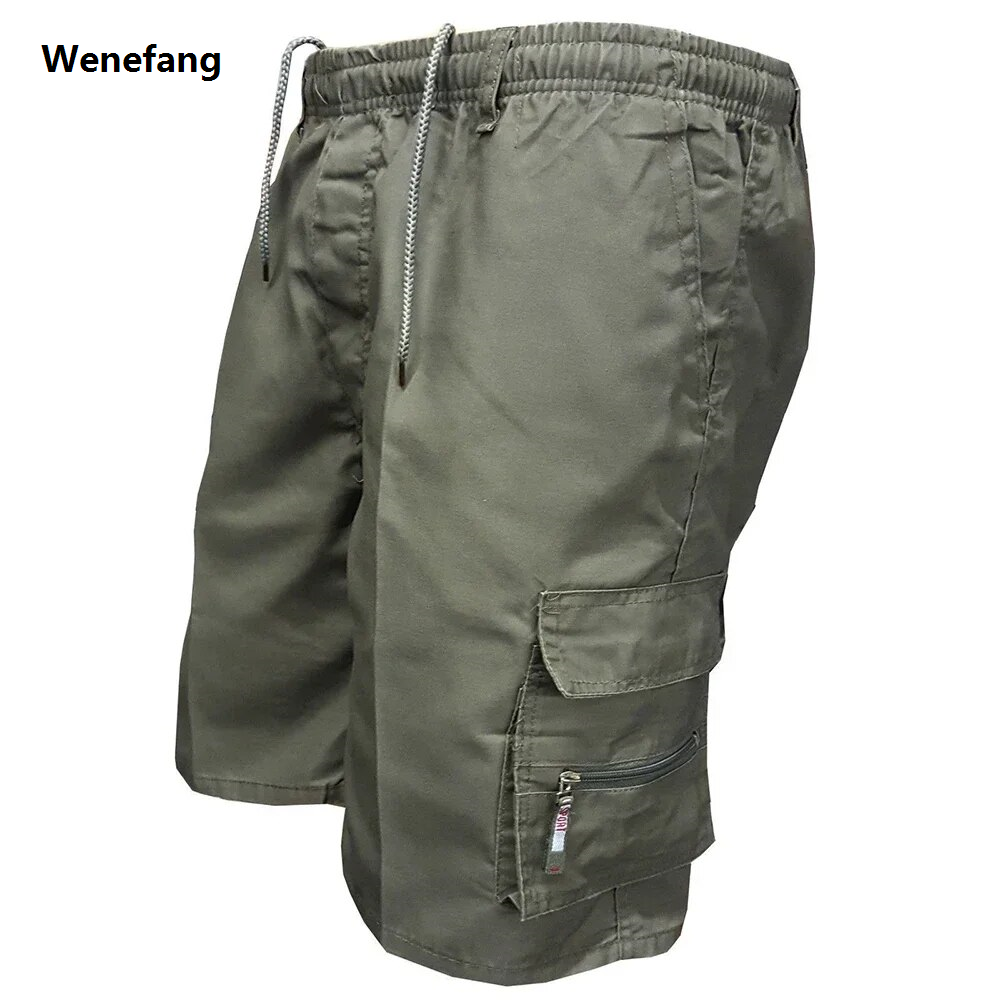 Wenefang Summer Men's Hiking Shorts Thin Workwear Shorts Outdoor Drawstring New Casual Sports Short Pants Beach Pants Hiphop Quarter Trousers
