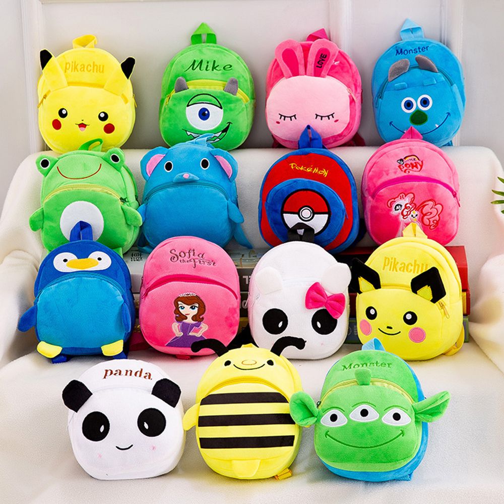 22cm Kawaii Avengers Anime Mickey Mouse Cartoon Plush Kindergarten School Kid Bag Children Backpack