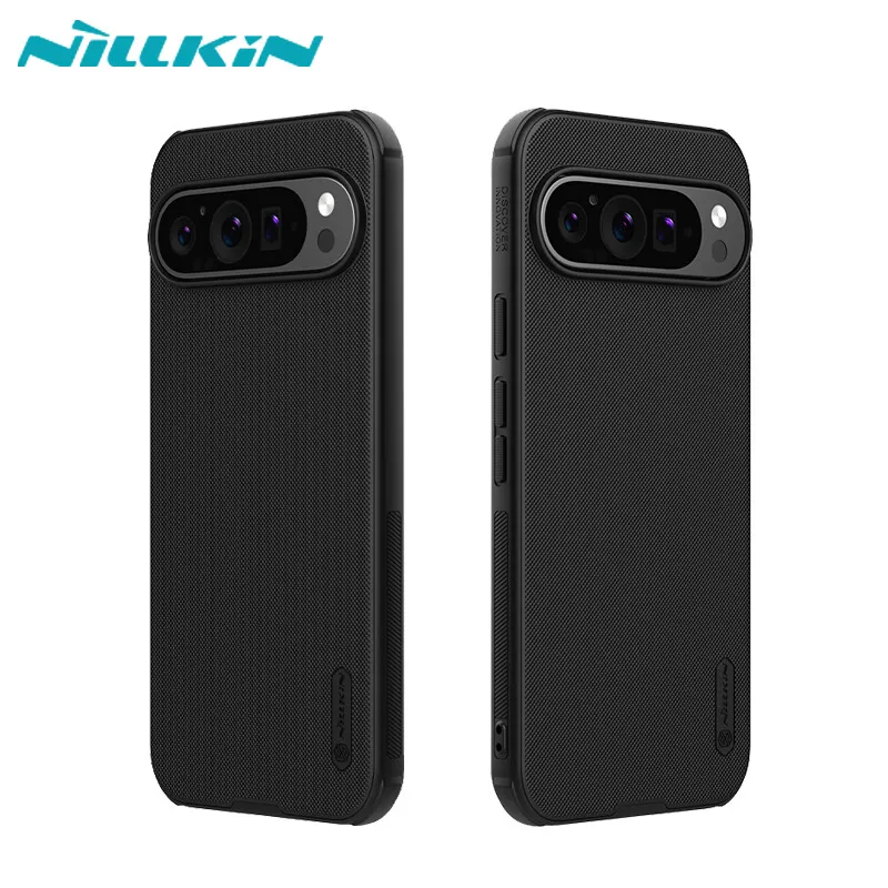 OnePlus 12R Nillkin Super Frosted Shield Pro Hard Back Dotted Grip Cover PC Black Color