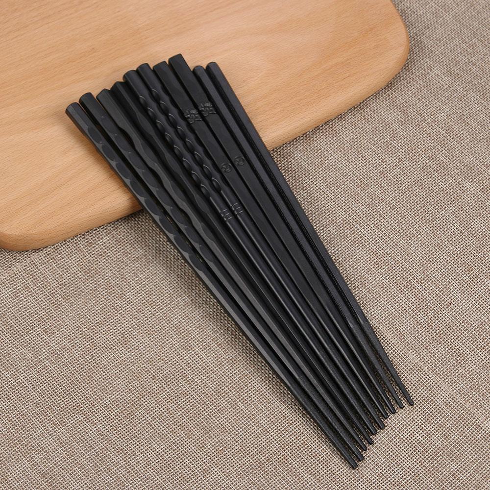 1 Pair New Kitchen Chop Non-slip Alloy Sushi Chopsticks Japanese