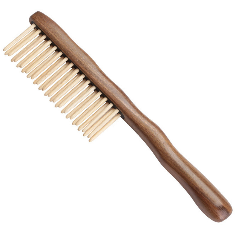 (GGBR) Natural Sandalwood Hair Comb Handmade Wooden Comb Detangling Wide Tooth Comb New Design