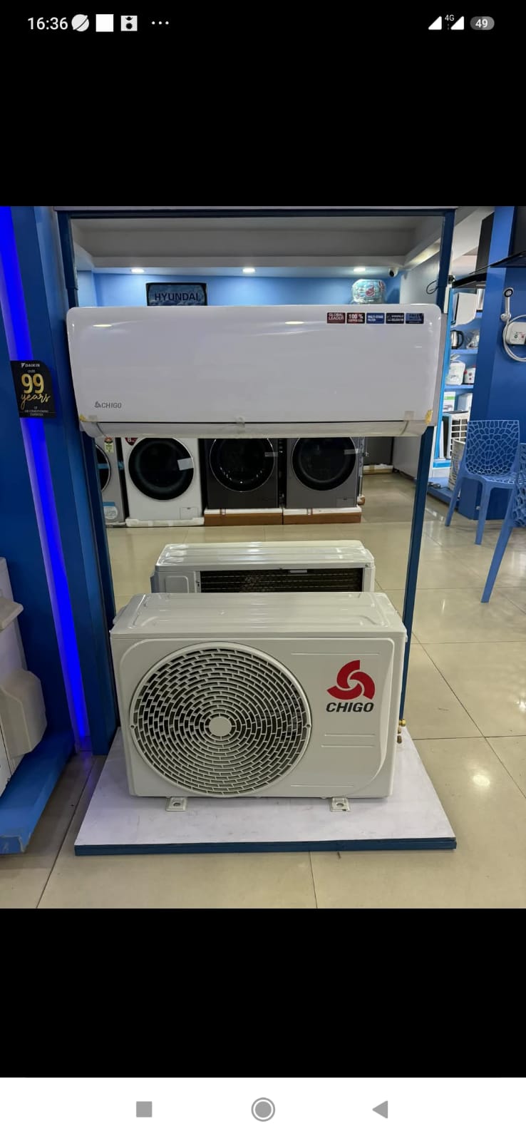 CHIGO Air Conditioner 1 Ton Non- Inverter Split - Type AC - CS35H3A
