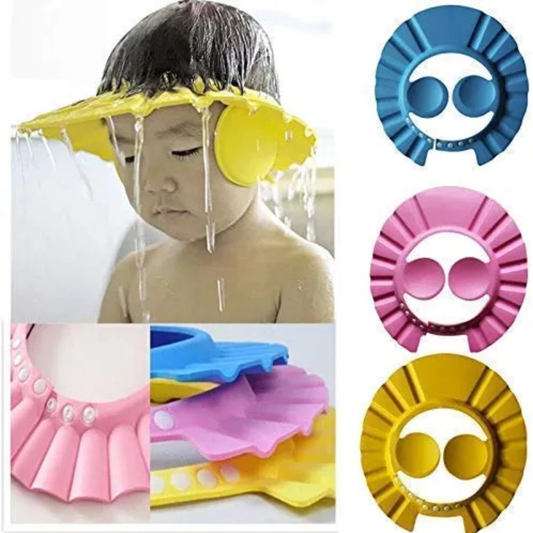Baby Shower Cap - Ear Protection Soft & Adjustable Design Easy to Use