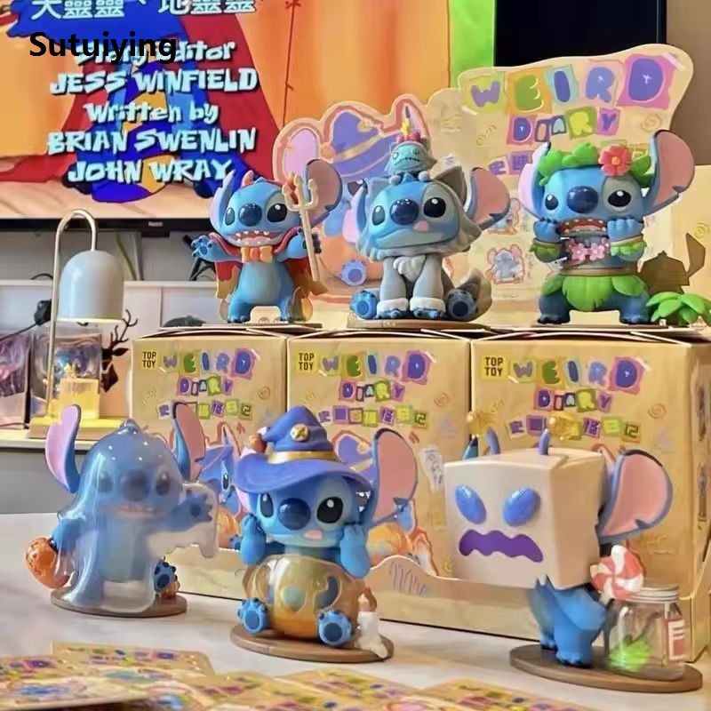 Sutuiying New Stitch Blind Box Disney Stiezy Funny Diary Series Mysteries Fifty percent discount Guss Bag Anime Figure Model Decoration Collection Toys Gift