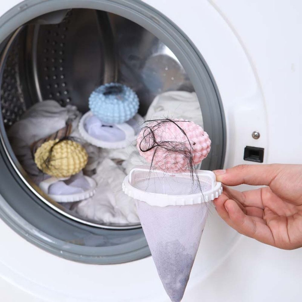 Cleaning Laundry Ball Plastic 2 in Laundry Balls Convex Reusable Solid Laundry Balls Hair Remove Dirt Clean Washing Machine Filter for Home