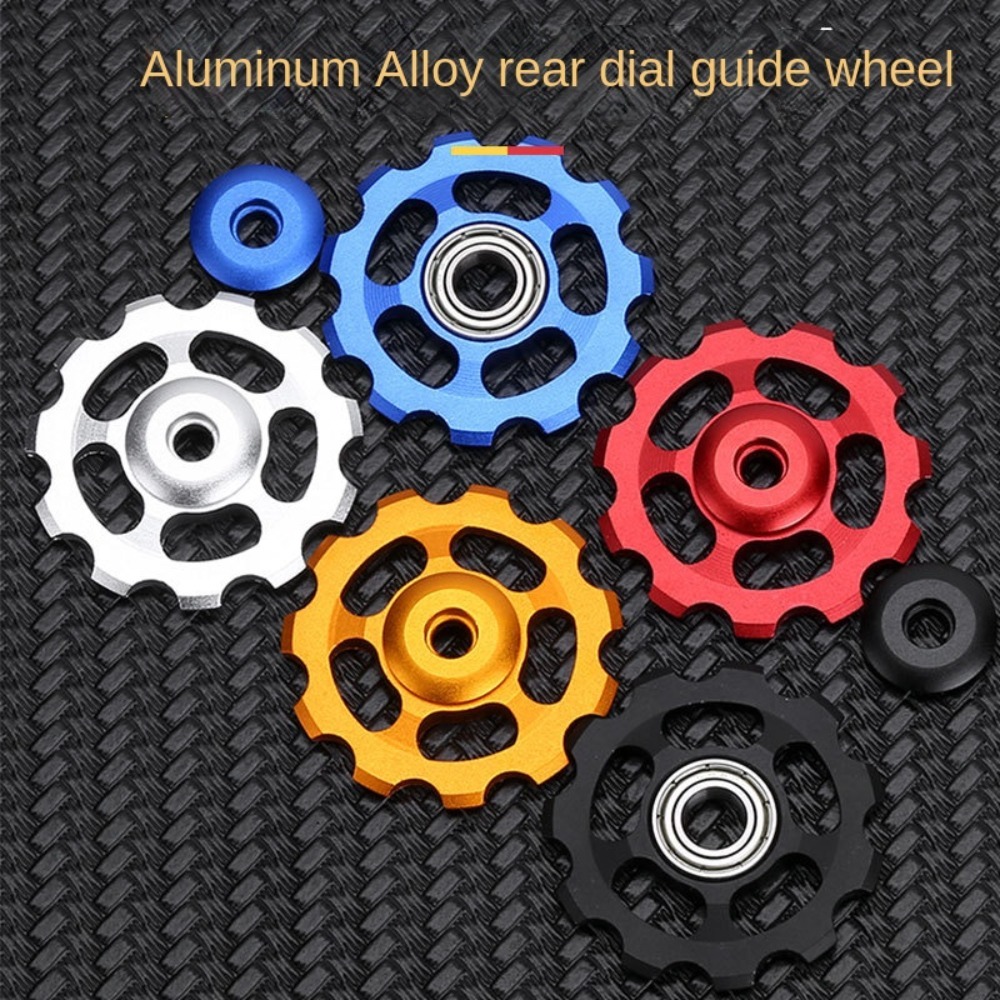 Bicycle Accessories Aluminum Alloy Bicycle Jockey Roller 5 Colors Pulley Guide Roller Rear Derailleur 11T MTB Road Bicycle Bearing Guide Wheel
