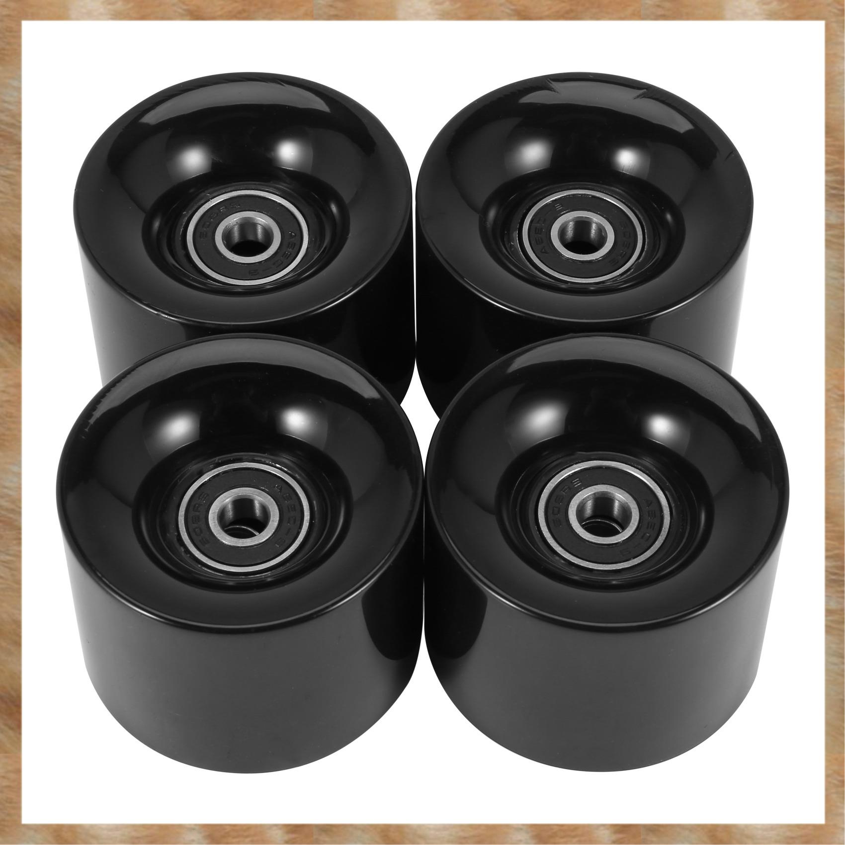 Kqueebee Pack of 4 60mm Skateboard Wheels + ABEC-9 Bearing Steel and Spacers Cruiser Wheels
