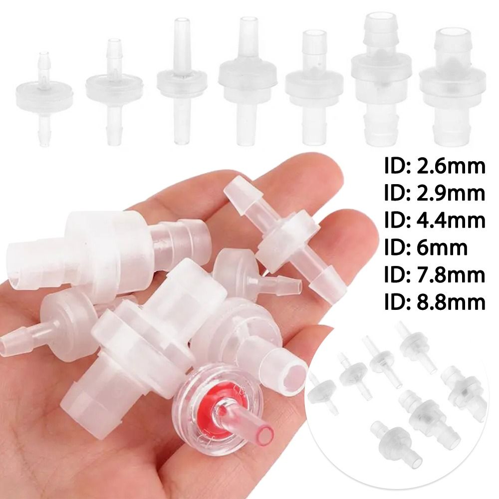 1/5Pcs Durable Pagoda Inline Plastic Check Valve Gas Liquid Water Fluid Diameter 3/4/6/8/10/12mm One-Way Valve Air Pump Accessories One Way Non-Return Fluid Stopper