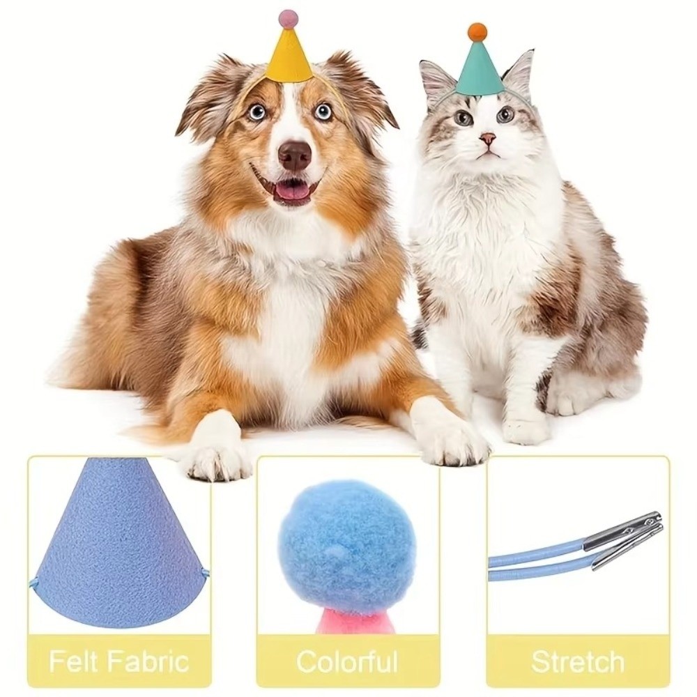 Cute 6pcs Set Mini Party Hats Lightweight Colorful Party Hats Cone Hats Birthday