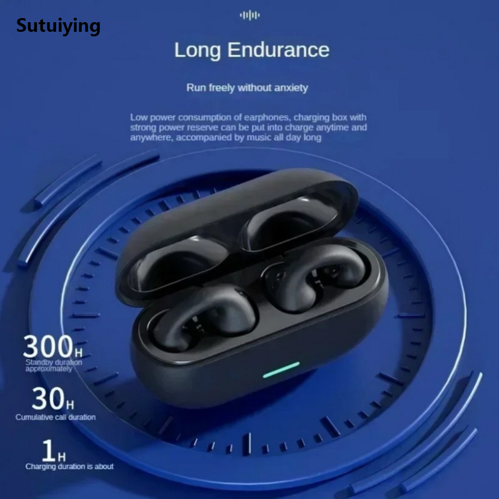 Sutuiying T62 Bluetooth Earphone Touch Control Wireless Headphones Earbuds Fashion V5.3 Headset with Digital Display Waterproof for Mobile Phone