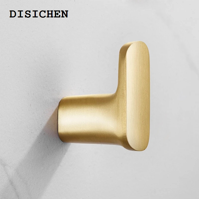 DISICHEN High Quality Brass Robe Hooks Clothes Hanger Household Rustproof Towel Hook Coat Hanger Key Rack Bathroom Accessories Small Decoration