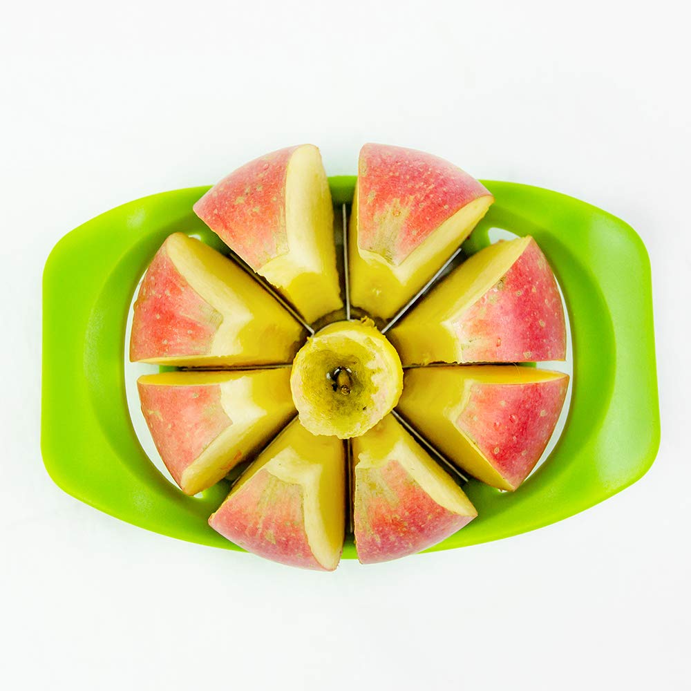 Apple Cutter 8 Blade Stainless Steel Apple Slicer Corer Fruit Cutter Plastic Grip Handle