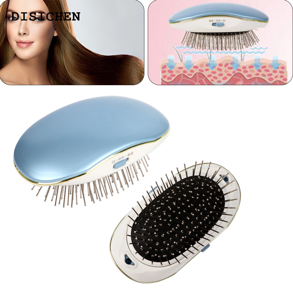 DISICHEN Affordable Portable Electric Ionic Hairbrush Takeout Mini Hair Brush Comb Massager Hairbrush Bristle Nylon Curly Detangle for Styling Tools