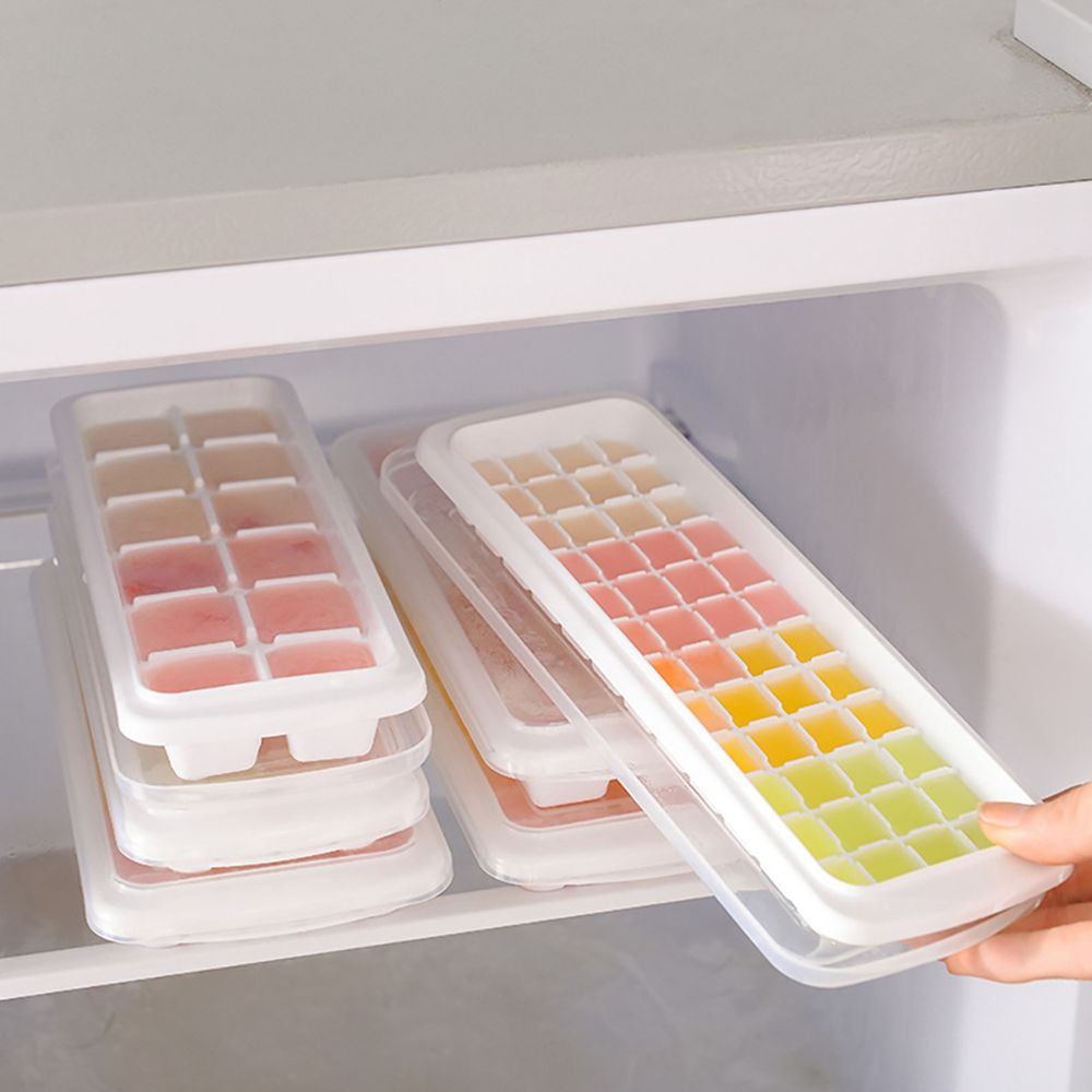 Icecream 12/48/60 Grids Ice Box Freezer Refrigerator Ice Cube Mold Ice Cube Tray Kitchen Tools Ice Cube Maker