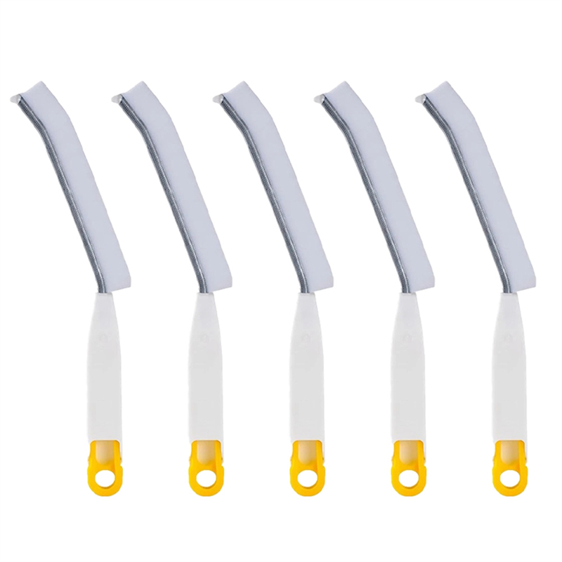 (GGBR)-Multifunctional Long Crevice Brush,Hard Bristle Cleaning Brush, Bathroom, Floor Crack, Toilet No Dead Corner Brush White