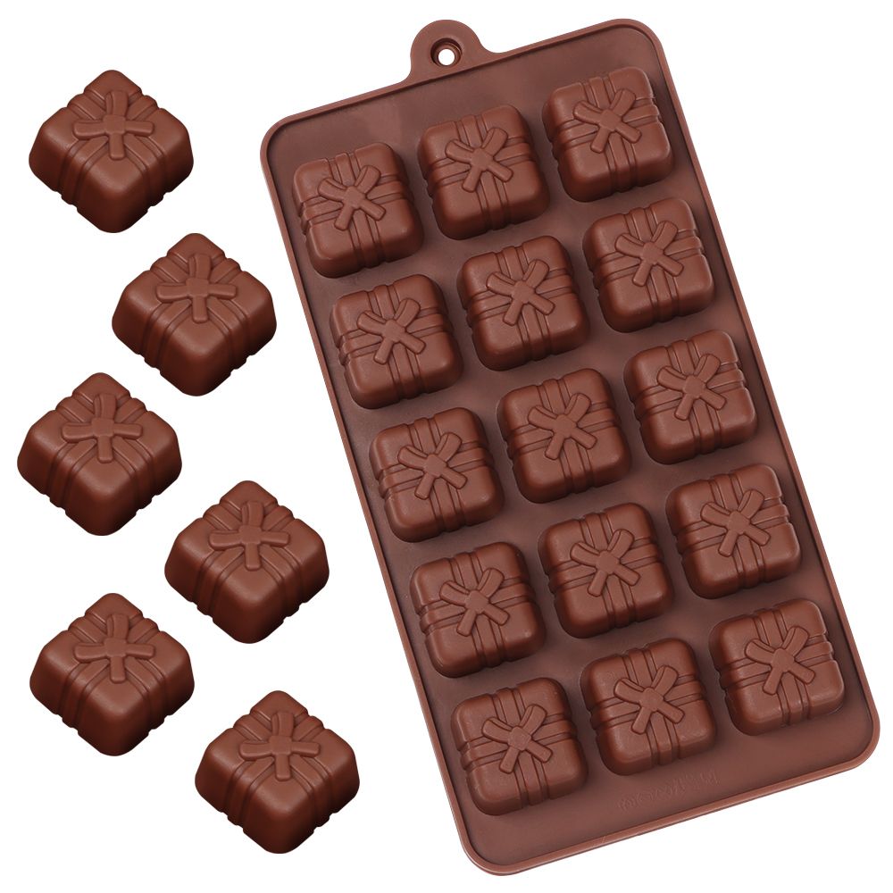 DIY Pastry Decorating Handmade Silicone 3D Mould Cooking Baking Tools Christmas Gift Box Chocolate Mold