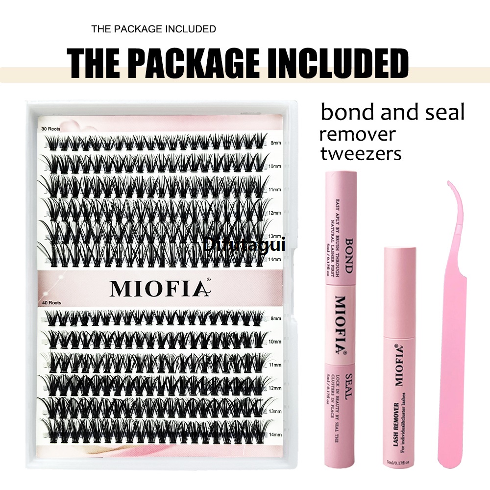 Difutagui 240 bunches/1 box Eyelashes Clusters Lash Bond and Seal Lashes Glue Special Makeup tools DIY Lashes Extension kit for gluing Lashes Glu