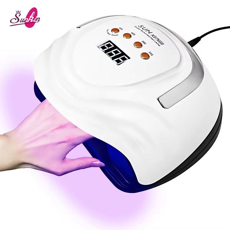 380W SUN X27 MAX UV/LED Nail Lamp - Fast Gel Polish Curing Lamp with Smart Sensor & LCD Display for Professional Nail Salon and Home Use