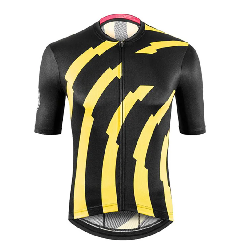 HOT Mtb Uniform Breathale Shirt Triathlon Bike Shirt Cycling Jersey Summer Bike Clothes Quick Dry Racing With Open Cell Mesh Fabric