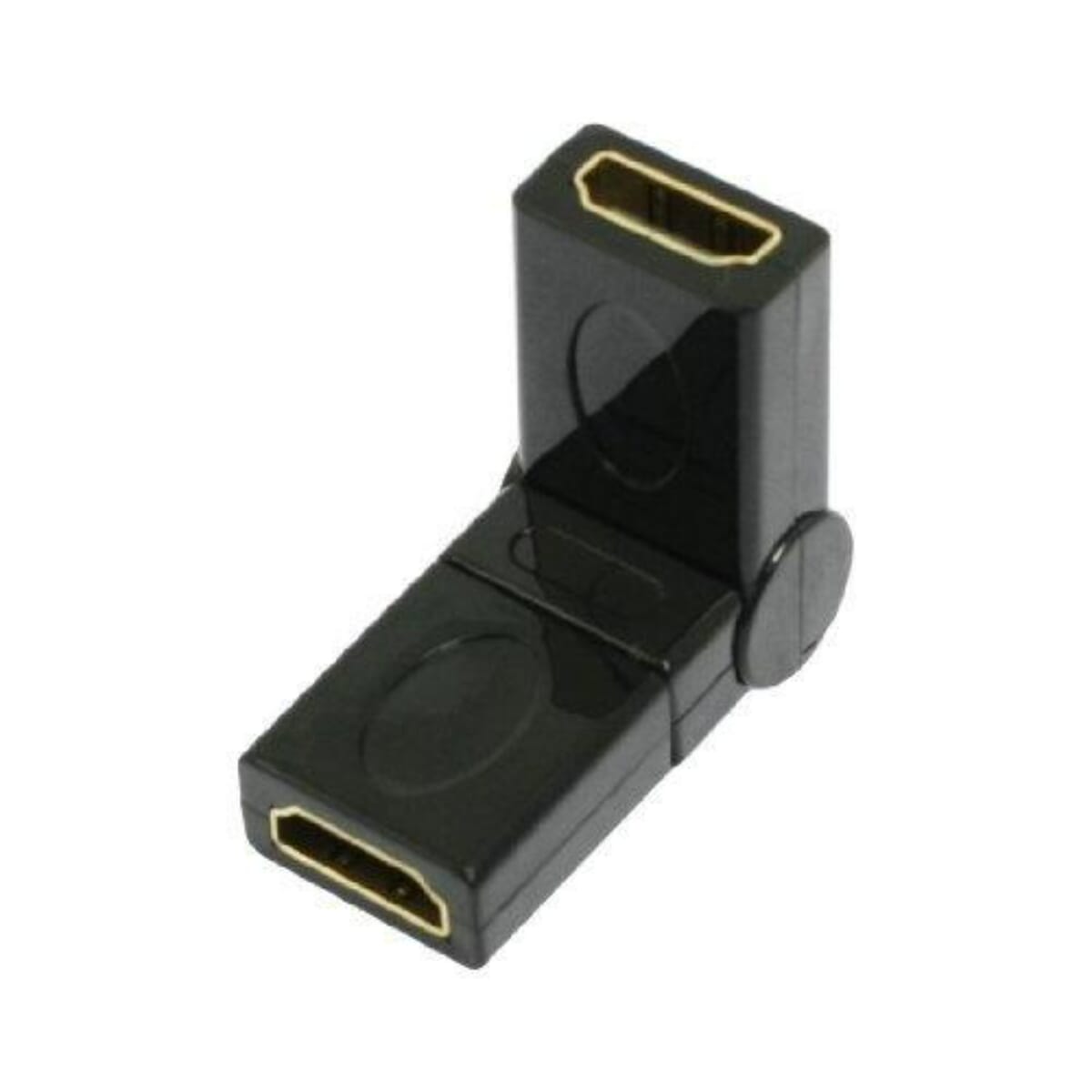 Water & Wood 360 Degree Rotating Hdmi Female/Female Adapter Plug Connector- Black