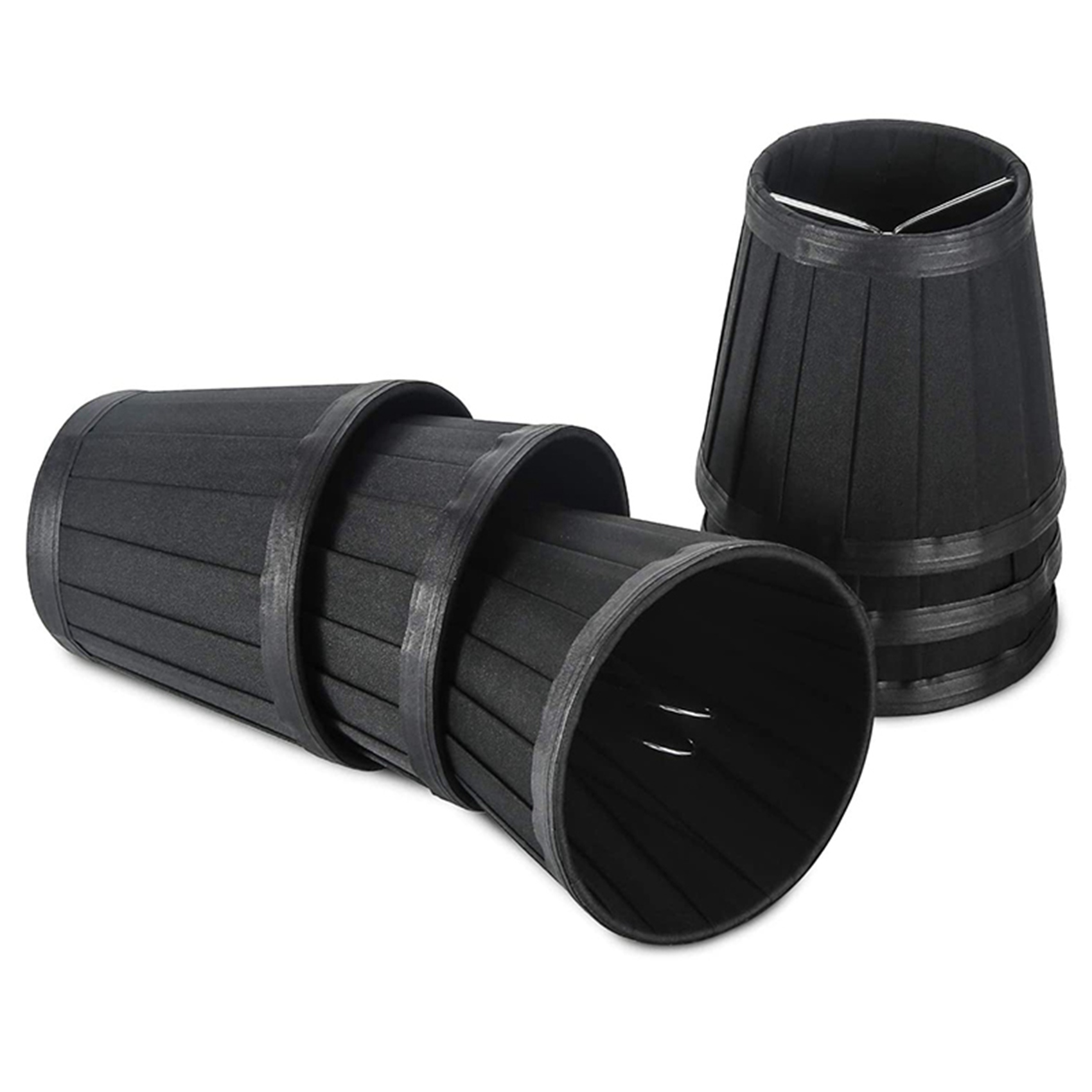 Clip on Lampshades Candle Chandelier Lampshades for Ceiling Pendant Light Table Lamp Floor Light 24 Pcs Black