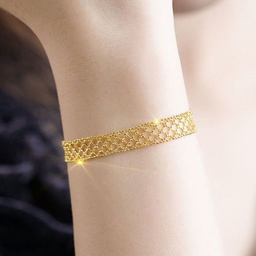 【Top Picks】2023 New Gold Woven Lace Bracelet Female Niche Light Luxury Exquisite High Sense Design Gift for Girlfriend