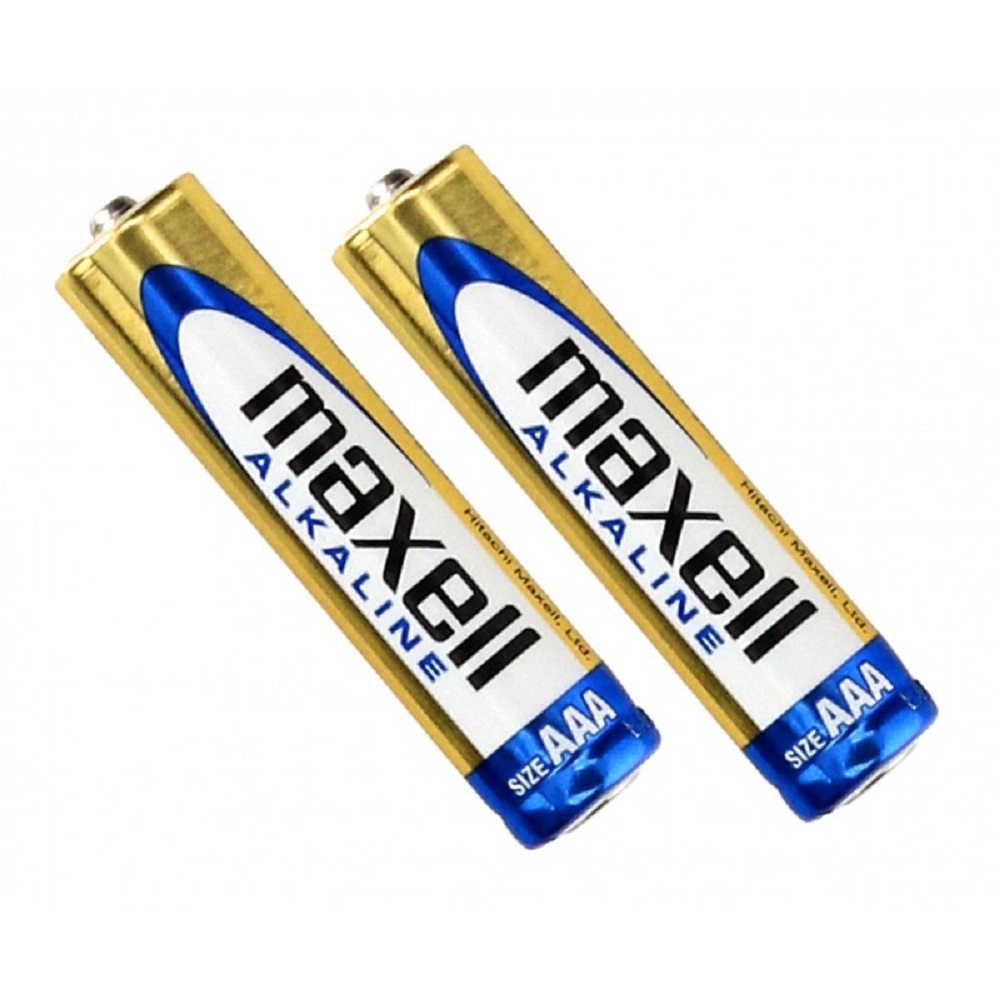 2 Pieces (1 Pairs) Maxell Alkaline Long Discharge Life AAA Sized 1.5v Battery for Camera, Camera Mic, Wall Clock, Wireless Mouse, Remote Control