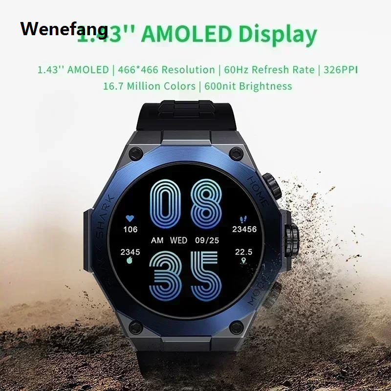 Wenefang [World Premiere] Global Version Black Shark S1 Pro Smart watch Sales promotion 1.43'' AMOLED Wireless Charging 15 Days Life NFC Chat GPT