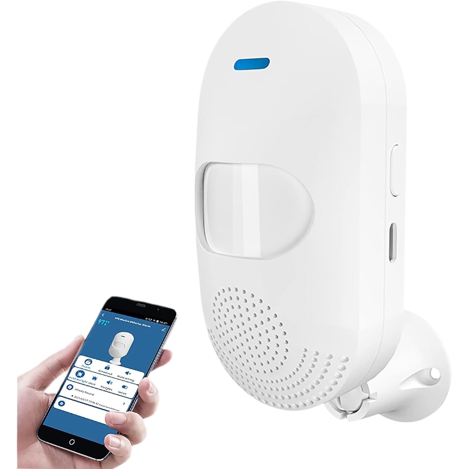 Tuya PIR Motion Detector Infrared Alarm Sensor Battery or USB Powered Sound And Light Alarm 80dB