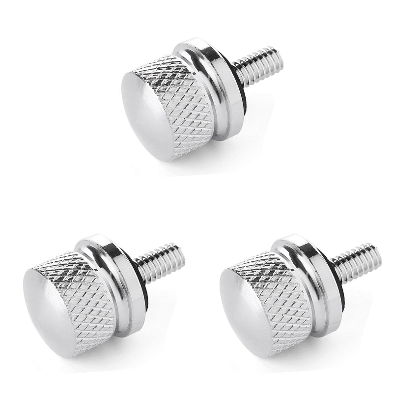 FORIDE 3X Chrome Billet Aluminum Seat Bolt Screw Cap for