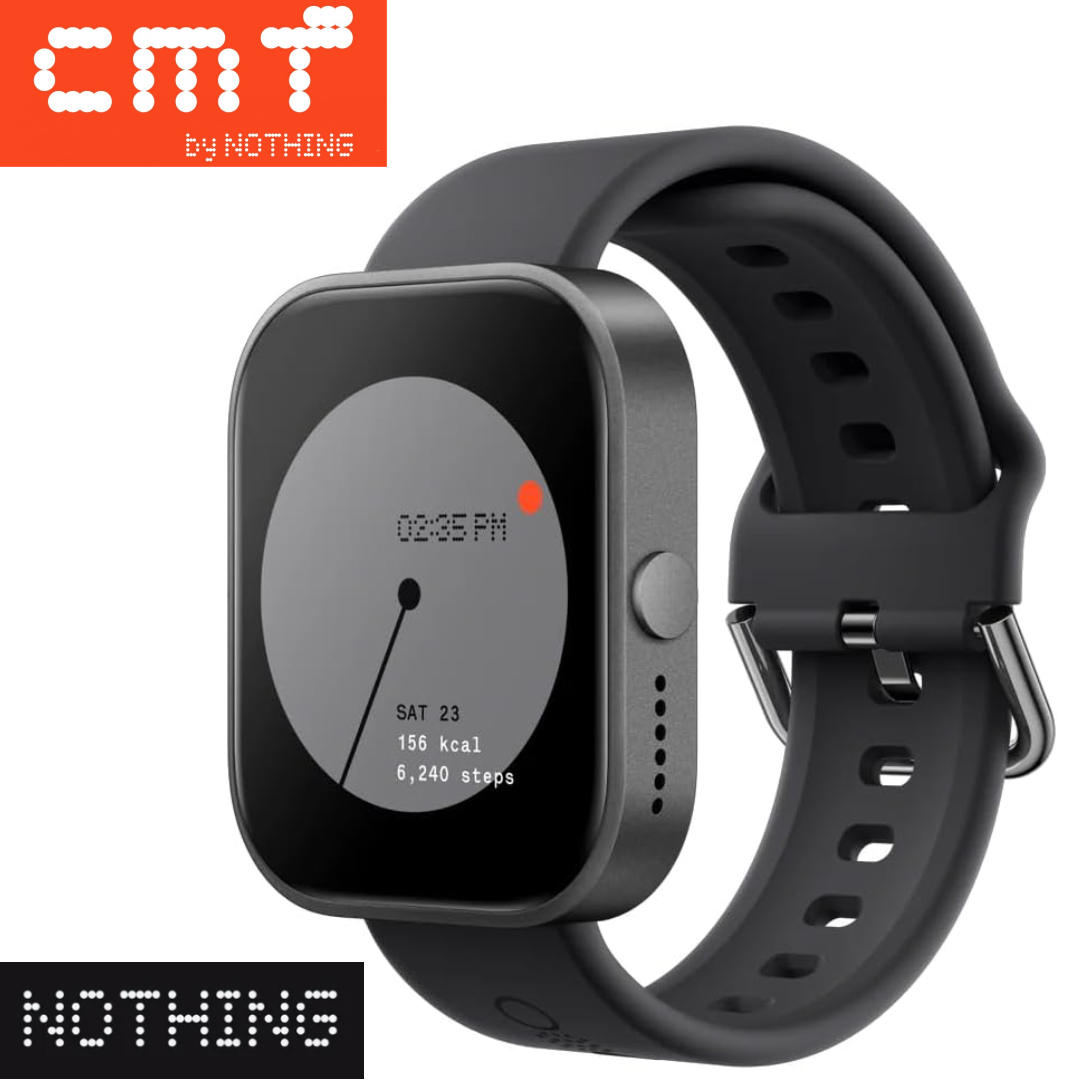 CMF by Nothing Watch Pro, 1.96 AMOLED display, IP68 Water Resistant Multi-System GPS Fitness Tracker, BT calling with AI noise reduction