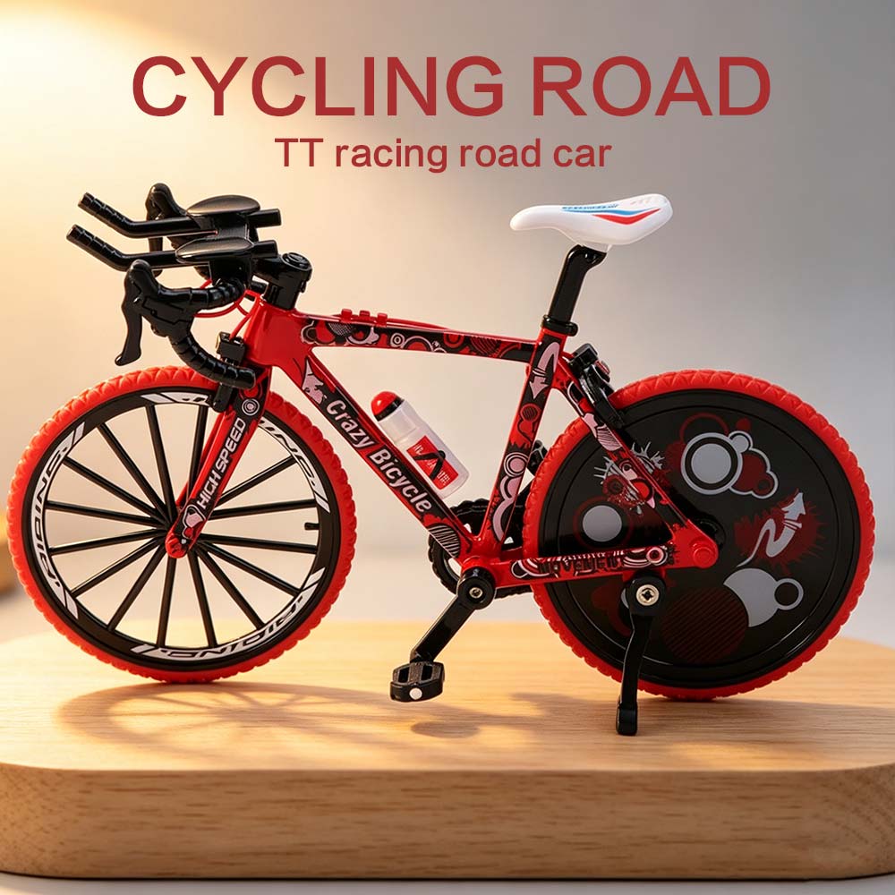 Birthday Gift :8 Scale Bicycle Model Toy Road Mountain Home Decor Finger Mini Bike TT Racing Diecast Simulation Bike Kids Toy