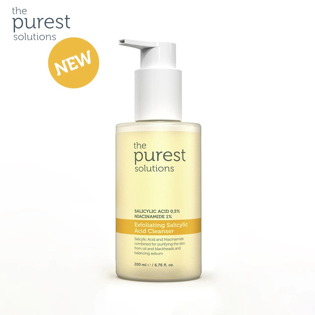 The Purest Solutions Salicylic Acid Cleanser 0.5% for Face + Niacinamide 1% - 200ml | Exfoliating | Acne Control | For Oily & Acne-Prone Skin