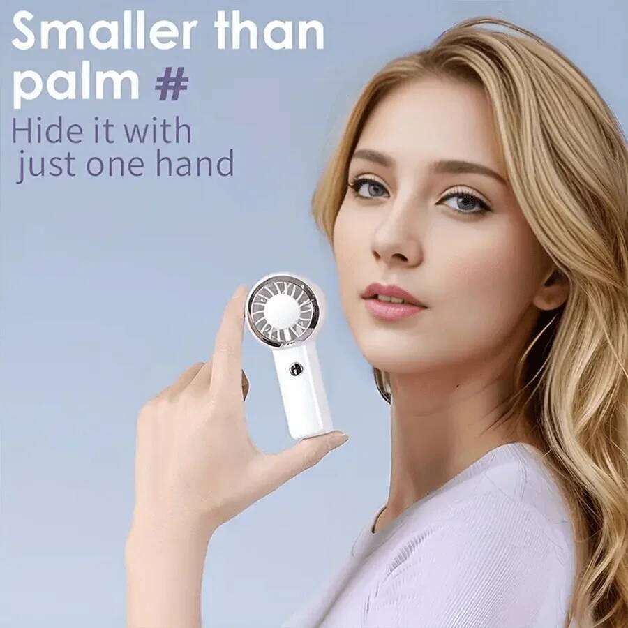 2025 New Ultralight Only 60G Mini Size Handheld Portable Air Cooler Pocket Fan Rechargeable for Travelling Shopping