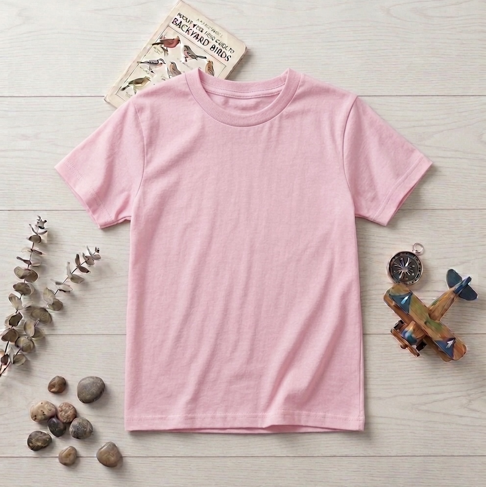 Kids Soft Quality Cotton Round Neck Solid Tshirt For Summer ( 1 Piece Tshirt )
