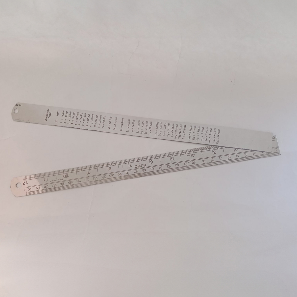 2 Pcs Steel Ruler 12 Inch /30 Cm Long Iron Ruler Stainless Steel Ruler Scale With Conversion Table In 2 Mm
