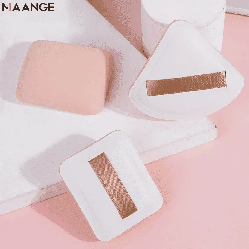 MAANGE 1Pc Square Triangle Puffs, Soft Cotton Candy Puffs With Strong Powder Grasping Dry And Wet Dual-Use Puff MAG51144