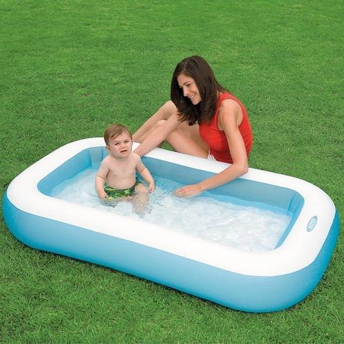 Intex Rectangular Pool Toddler Kids 1.66m x 1.00m x 25cm | Intex Easily Inflatable Easy To Carry Pool For Kids