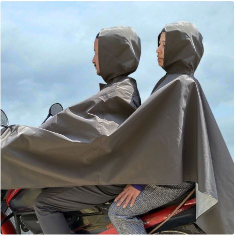 Fine Double Layer Waterproof Bike Raincoat With Carry Bag Men Super Quality Rubberized Contain Material Raincoat For Bike And Scooter Heavy Quality Bike Raincoat