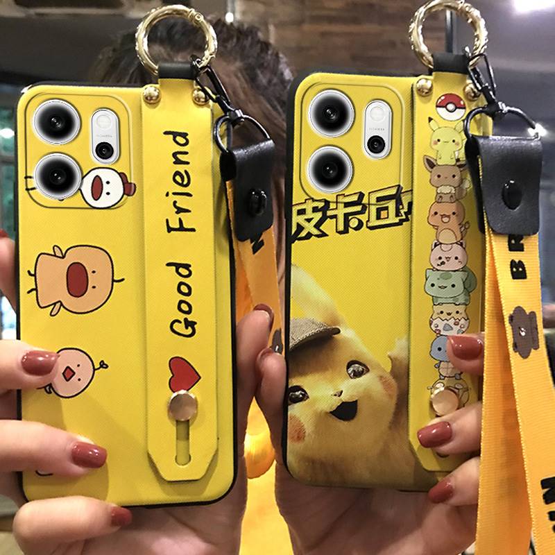 Protective Silicone Phone Case For OPPO Reno14F 5G cell phone cover Waterproof Soft case Fashion Design Ring Wristband