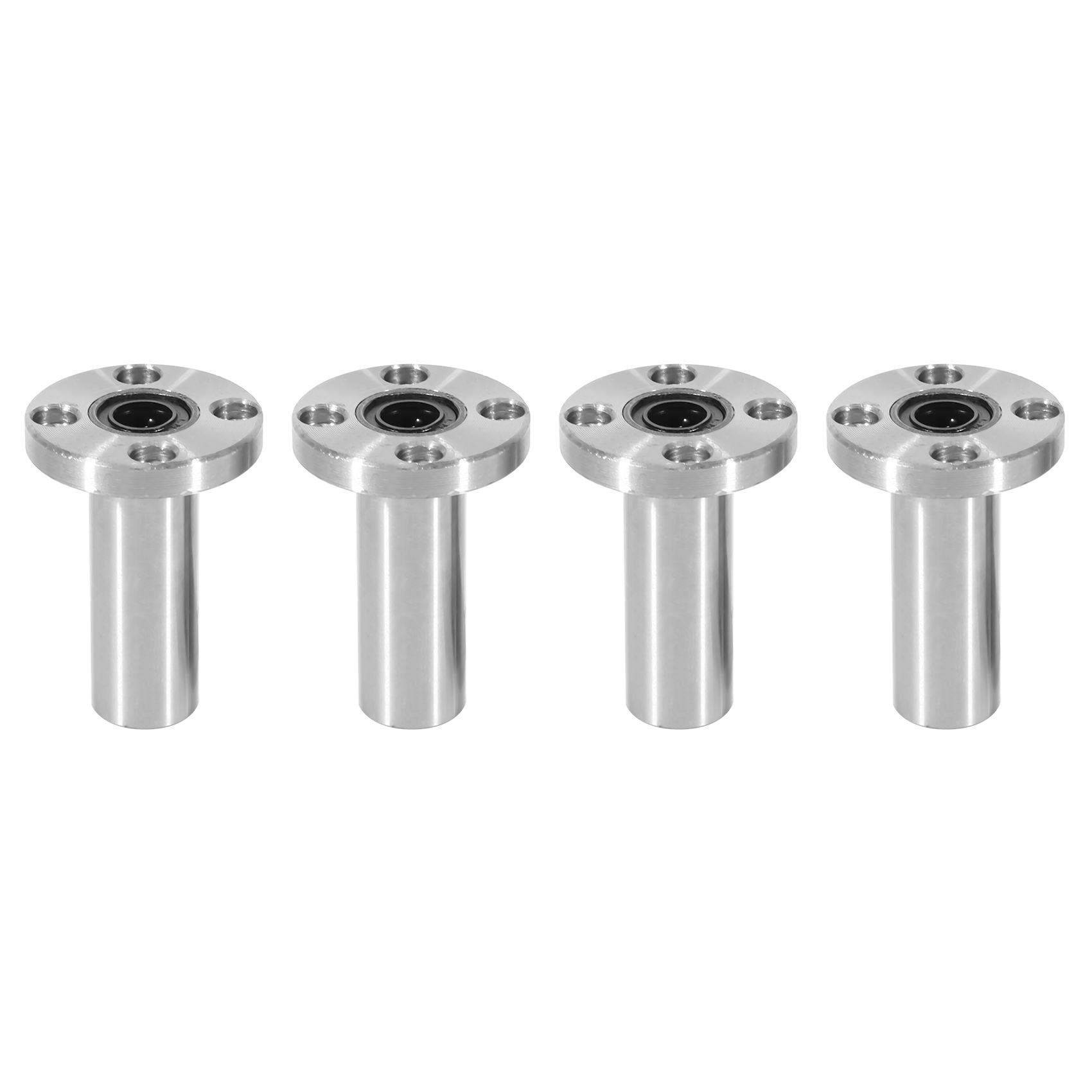 NAMUNY 4PCS 8mm LMF8LUU Long Type Round Flange Coupling Linear Motion Bearing, Slide