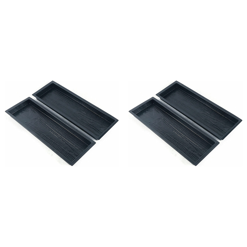 Concrete Molds, Wooden Boards Shape Concrete Mould, DIY Plastic Molded Paving Mold, Garden Stepping Stone Mold , 4 Pack