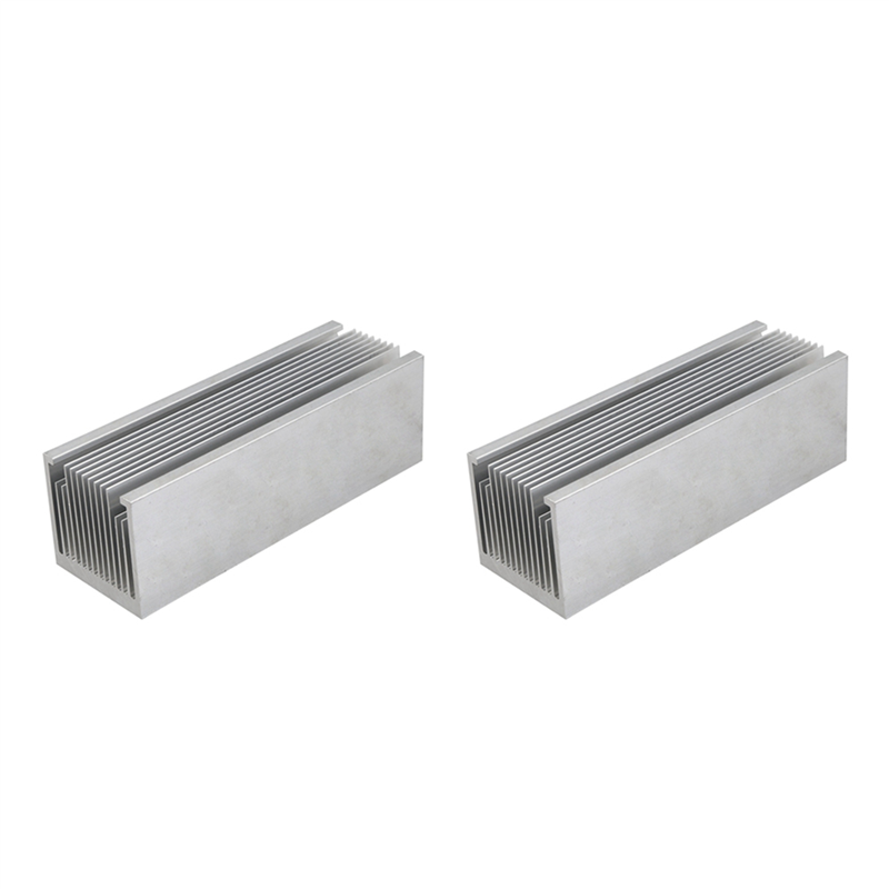 fasdaga 2X Aluminum Radiator 50x50x150MM Dense 14 Tooth Heat Sink for Power Amplifier Heater Computer Water Cooling System