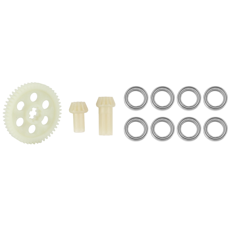 NAMUNY 2 Set RC Car Part: 1 Set Spur Gear Drive Set & 1 Set Ball Bearing 6.35 X 9.53 X 3.17mm