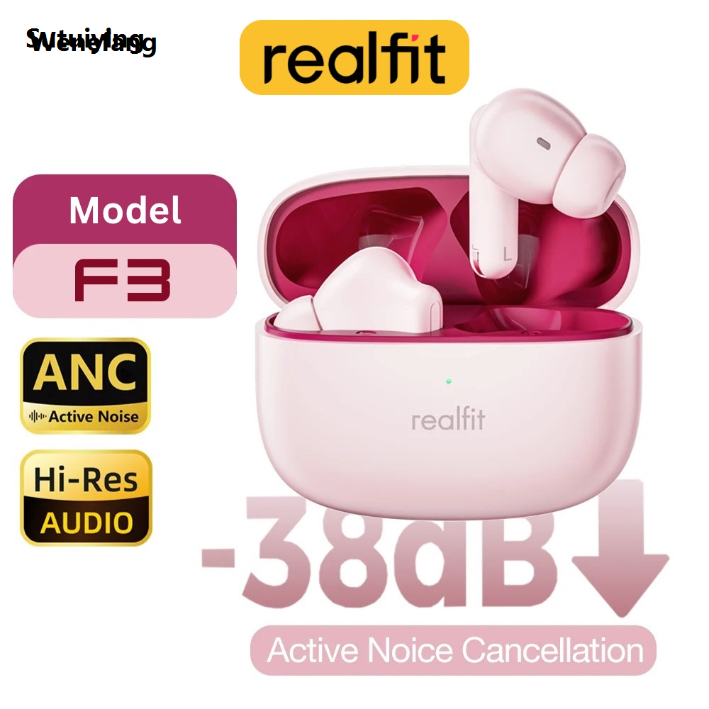 Wenefang Sutuiying Realfit F3 TWS Earbuds Bluetooth 5.4 ANC Headphones High Original Quality High Fidelity Stereo Active Noise Reduction Headset
