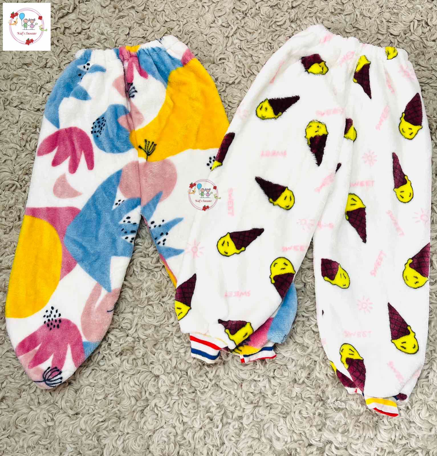 Baby Winter Soft & Warm Velvet Suruwal 2 Pcs Set