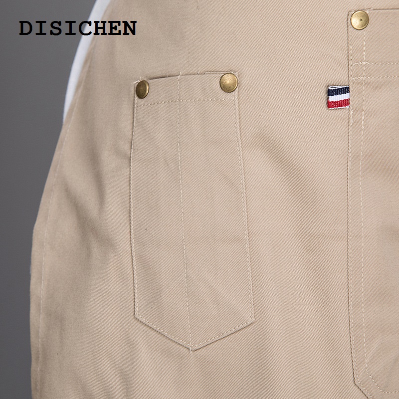 DISICHEN High Quality Waterproof with Pockets Men Women`s Kitchen Apron for Nail Salons Barber Restaurant Waiter Apron