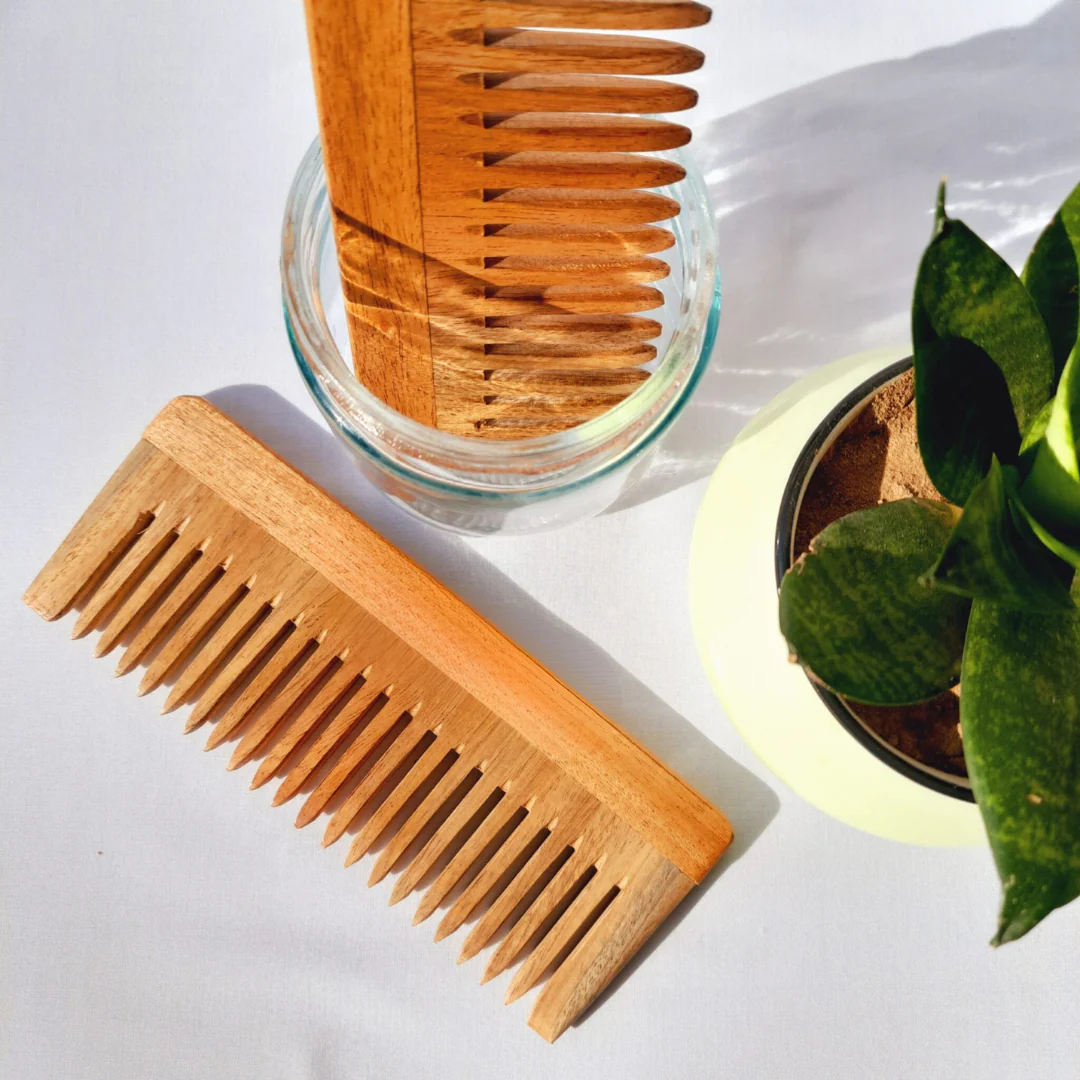 Neem Wood Comb For Women Hair Growth Wooden Comb For Hair Loss and Dandruff Control